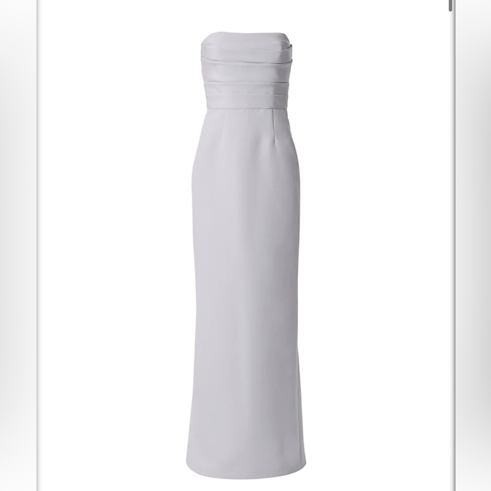 Amsale Sonia Dress in Platinum